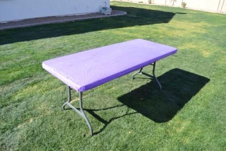 Kwik Table Covers- 8ft Purple. Kwik Table Covers- 8ft Purple.
