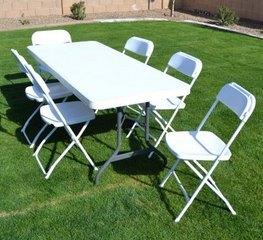 Table & Chairs Set - White Table & Chairs Set - White